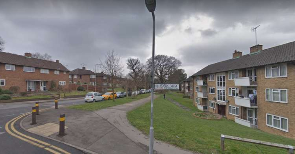 York Way in Chessington is one of four sites where the new houses will be built (Image: Google Maps)