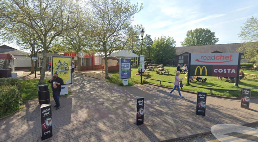 Entrance To The Southbound Taunton Deane Services On The M5 Between Taunton And Wellington. CREDIT: Google Maps. Free to use for all BBC wire partners.