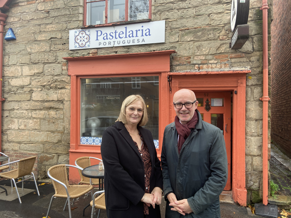 Matt Western visiting Pastelaria Portuguesa after helping with a casework issue (image supplied)