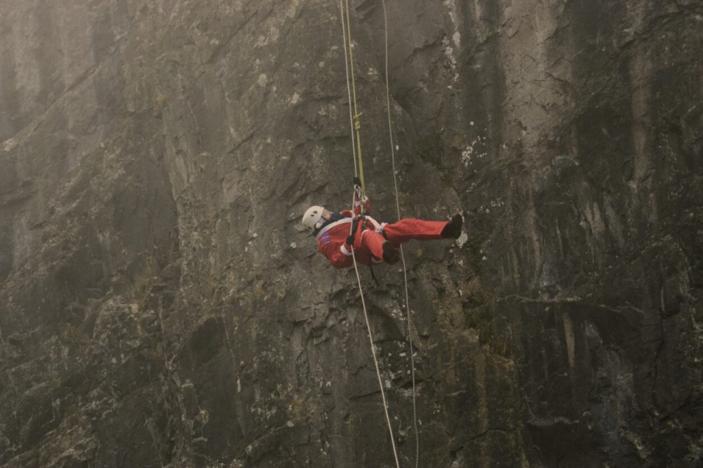 Half way down - and no way up. Cheddar Gorge