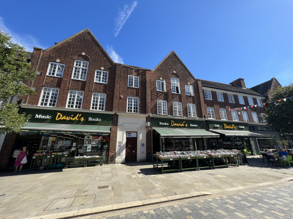 Letchworth: David's Music opening times during the festive period. PICTURE: David's Music along with David's Book and David's Cafe on Eastcheap. CREDIT: Letchworth Nub News 