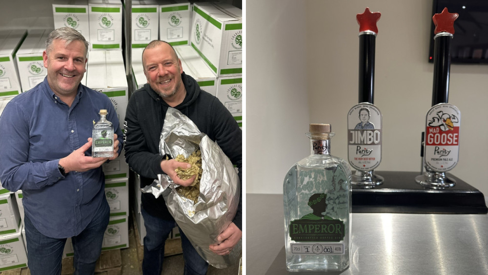 David Blick and John Conod with the new gin (image supplied)