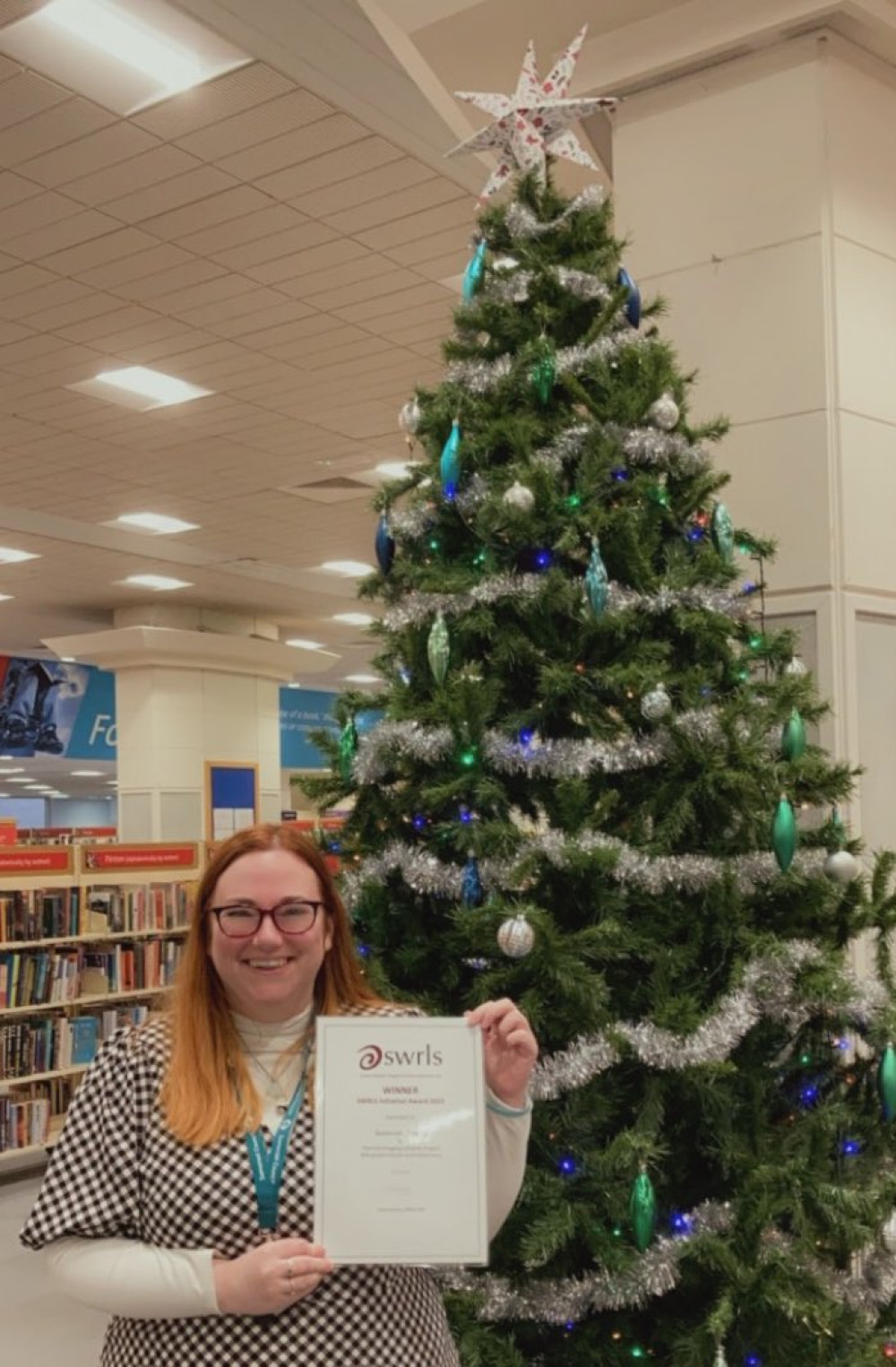 Christina Evans, Library Manager and Development Officer, accepted this year’s award