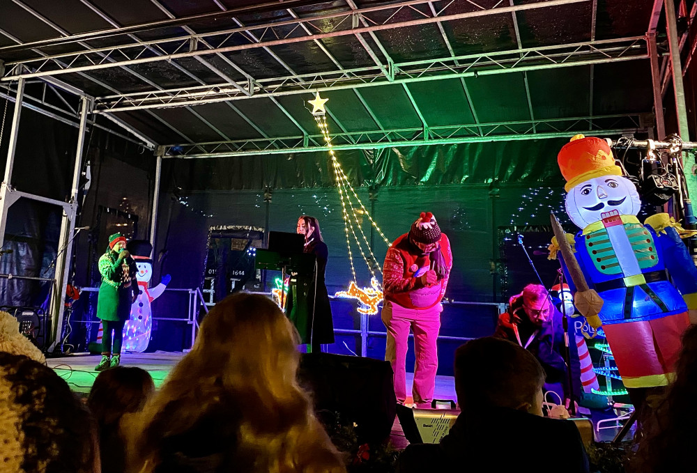 The main stage at the Ashby Christmas Market featured a wide range of acts and proved popular with visitors. Photo: Ashby Nub News