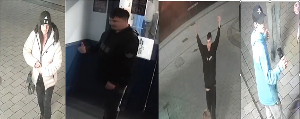 Police ask these four to come forward (CCTV picture: Suffolk police)