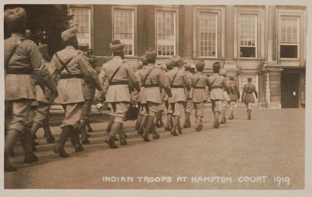 Another photo of the soldiers outside the palace (Image: Historic Royal Palaces)