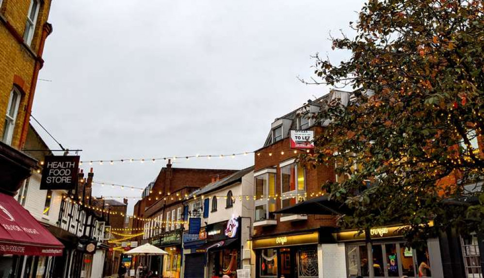 Pretty fairy lights near Kingston marketplace (Image: Ellie Brown)