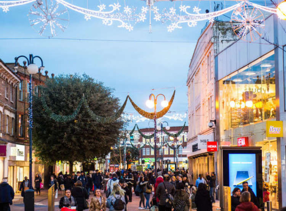 Christmas lights in Clarence Street, Kingston - many shops here are looking for sales assistants (Image: InKingston) Christmas lights in Clarence Street, Kingston - many shops here are looking for sales assistants (Image: InKingston)