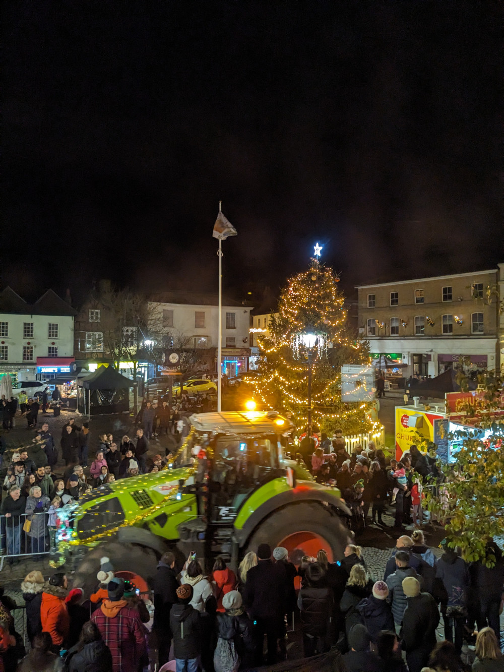 Farmers on Christmas Lights Tour is a huge hit in Hitchin. CREDIT: Fabio Vincenti