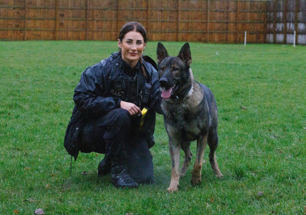 PC Jessica Voiels and PD Zeus will be working across Greater Manchester as a new addition to the GMP dog unit (Image - GMP)