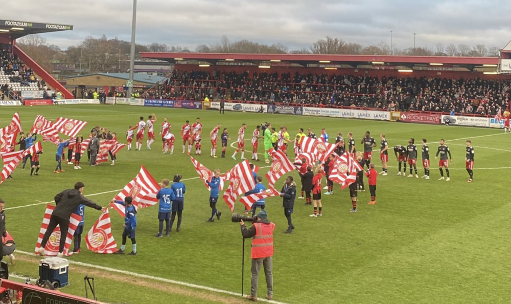 High-flying Stevenage were held by Exeter City. CREDIT: Owen Rodbard for Nub News  