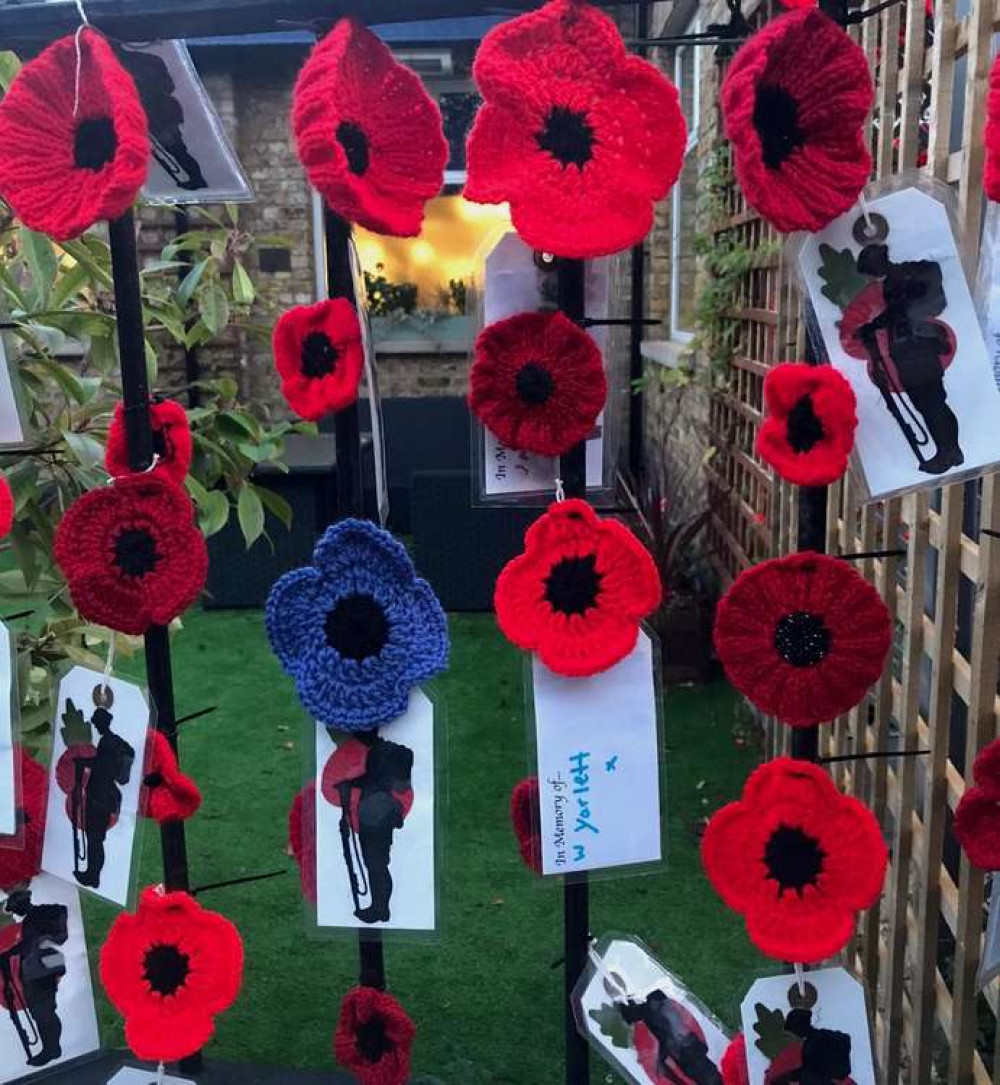 Many of the poppies have tags on with the name of a soldier (Image: Jane Wilson)