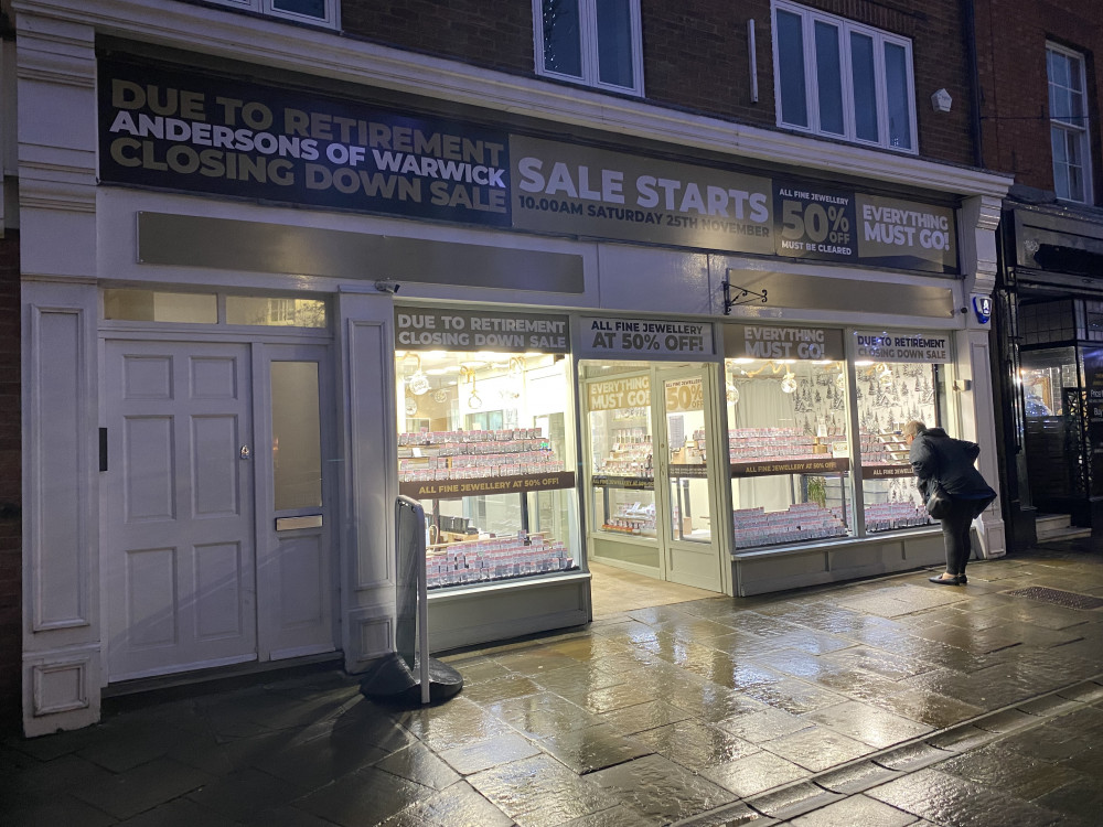 Andersons of Warwick is having a retirement sale (image by James Smith)