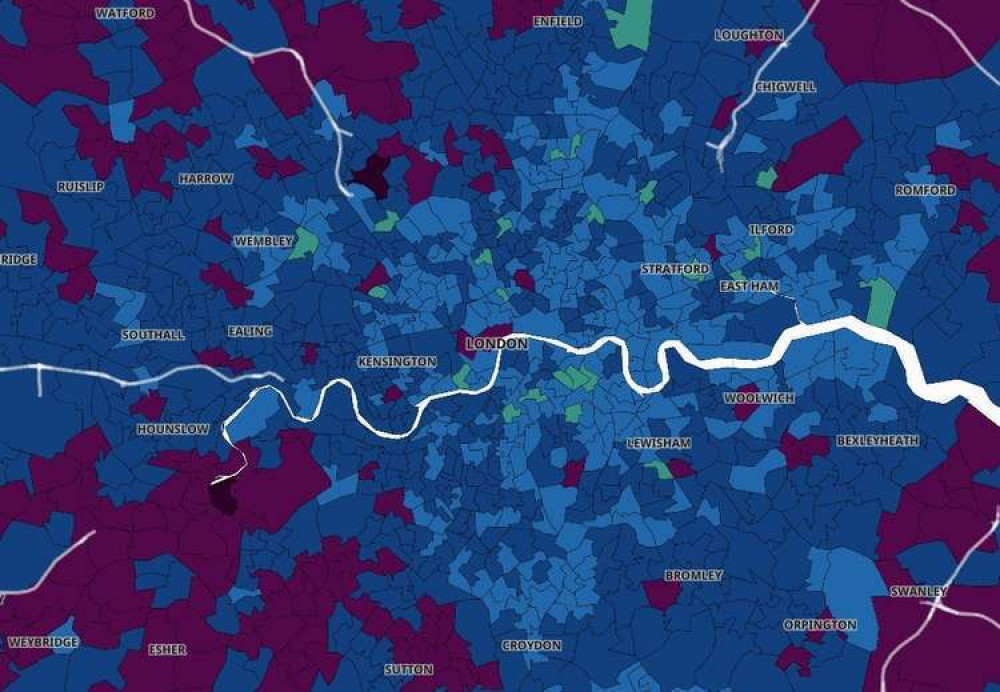 Covid rates in Kingston borough are the third highest in London (Credit: Gov.uk)