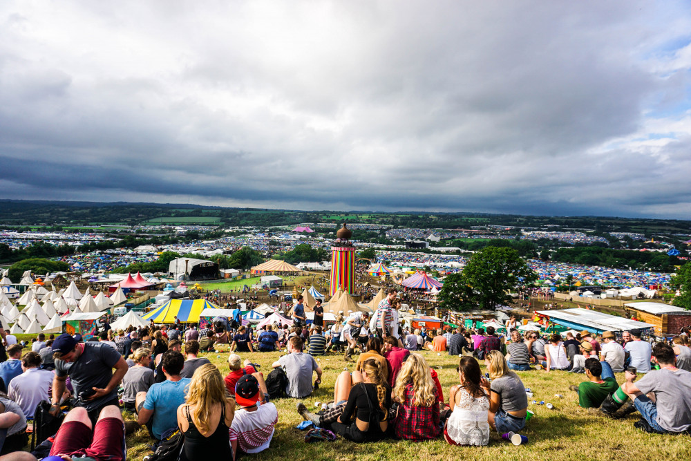 The Glastonbury Festival site The Glastonbury Festival site