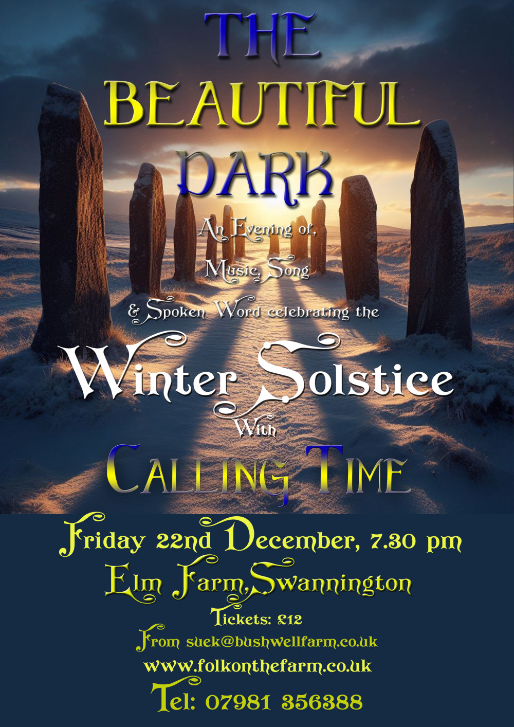 The Beautiful Dark - Celebrating The Winter Solstice at Elms Farm Barn, Swannington, near Coalville