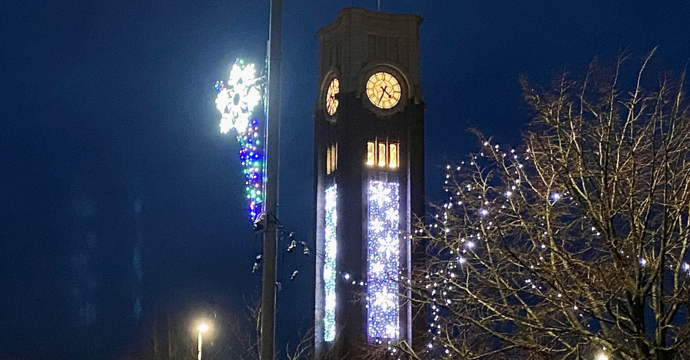 Coalville's Christmas lights from 2022. Photo: Coalville Nub News