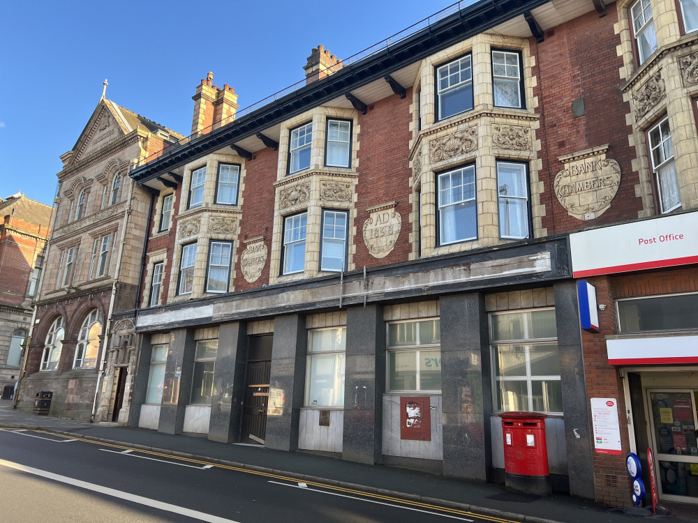 117-119 High Street, Tunstall, was formerly a bank for many years but the site is now vacant (Nub News).