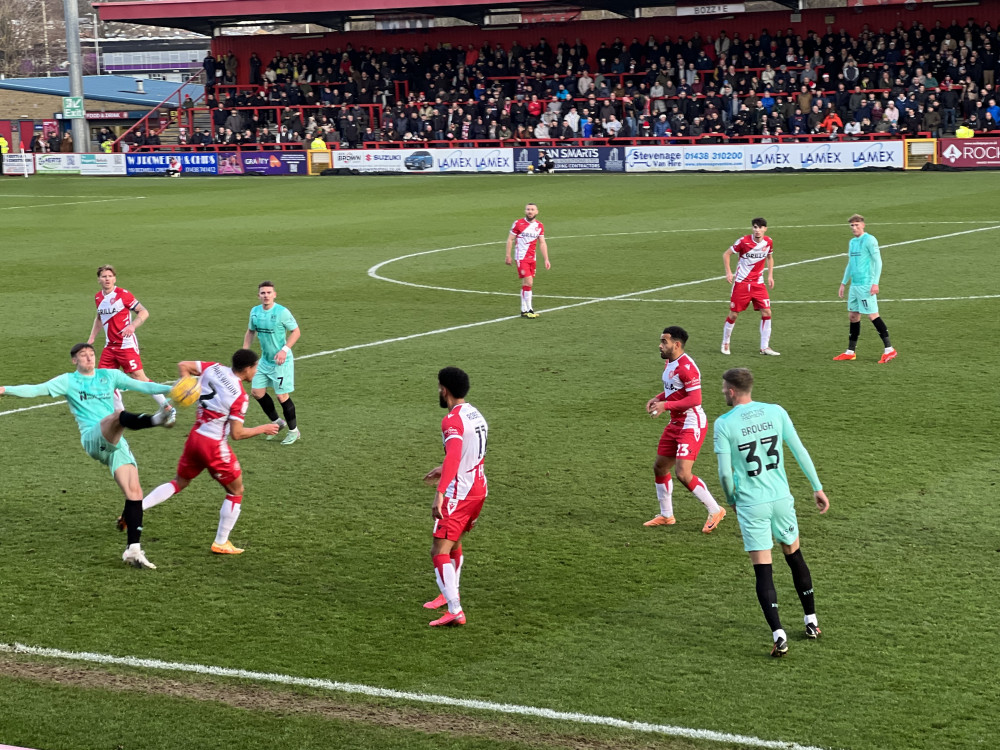 High-flying Stevenage beat Northampton Town 3-0 in their Boxing Day clash at Broadhall Way. CREDIT: @laythy29 