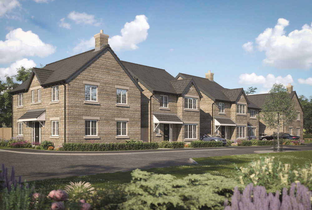 A computer-generated image of Barleywoods in Oakham, where showhomes will open this new year. Image credit: Bellway.