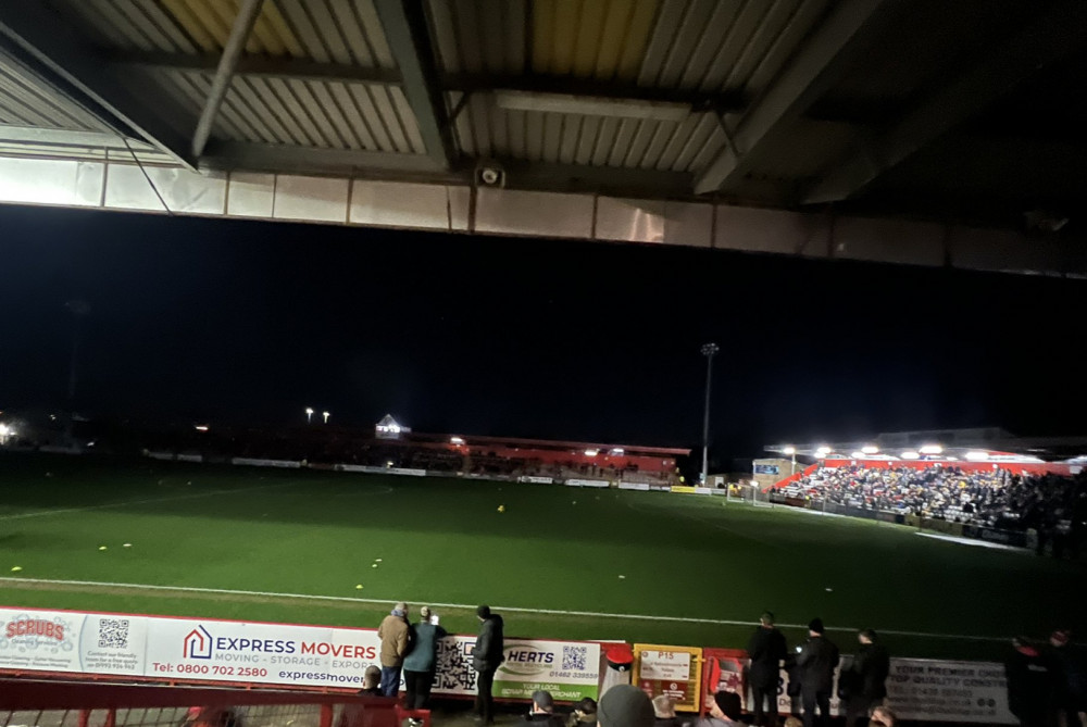 Stevenage-Cambridge postponed after power cut. CREDIT: @laythy29 