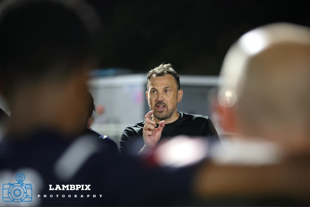 Aveley boss Danny Scopes. Photo with credit to: @Lambpix1 on X Aveley boss Danny Scopes. Photo with credit to: @Lambpix1 on X