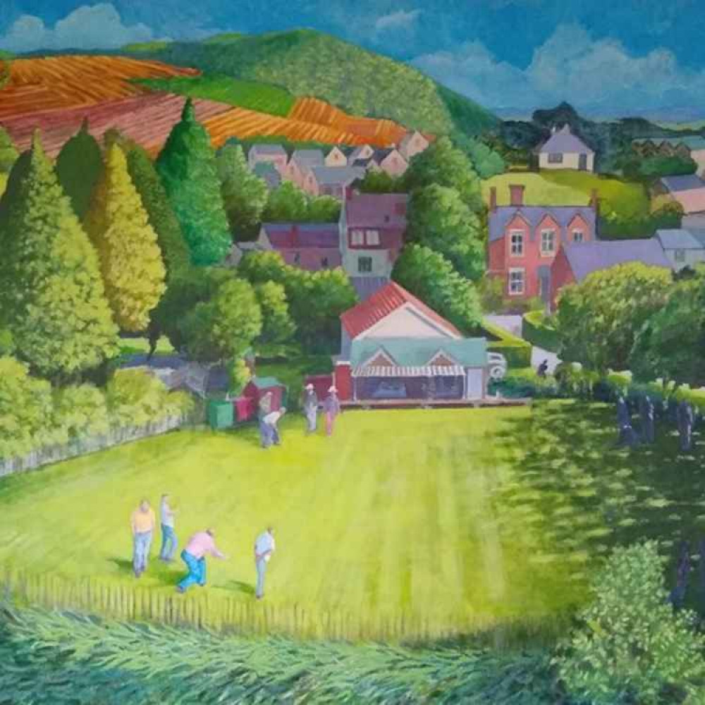 'Bowling at Clun' by Mike Martin of The Eddisbury Artists