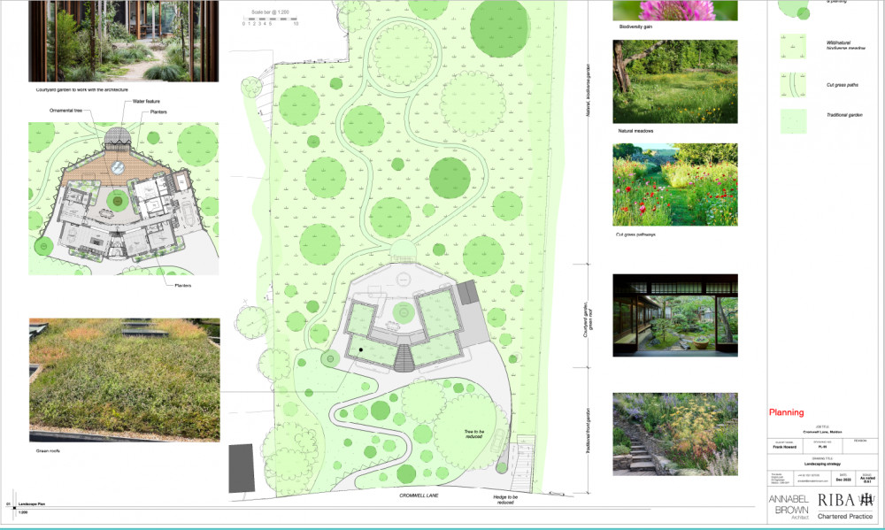 Planning application 23/01241 Cromwell Lane, Landscaping Strategy Document (Photo: Annabel Brown Architect/ RIBA Chartered Practise) 