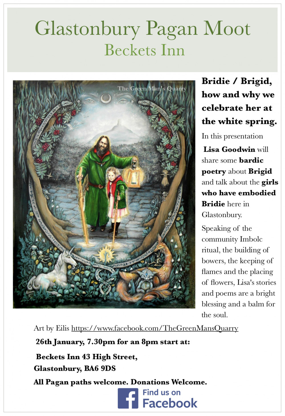 Glastonbury Pagan Moot — Bridie / Brigid, how and why we celebrate her at the white spring Glastonbury Pagan Moot — Bridie / Brigid, how and why we celebrate her at the white spring