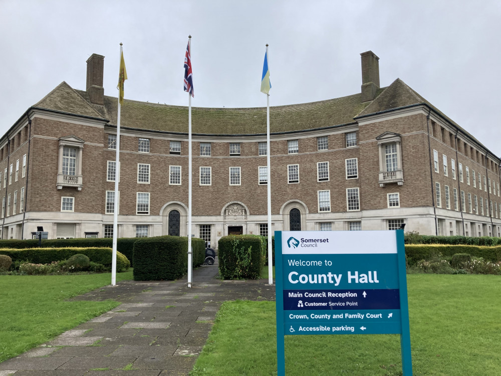 Somerset Council's headquarters at County Hall on The Crescent in Taunton - Daniel Mumby 