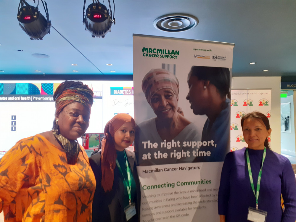 Ana Suarez (right) and the Macmillan Community Connectors (credit: Macmillan Cancer Support).