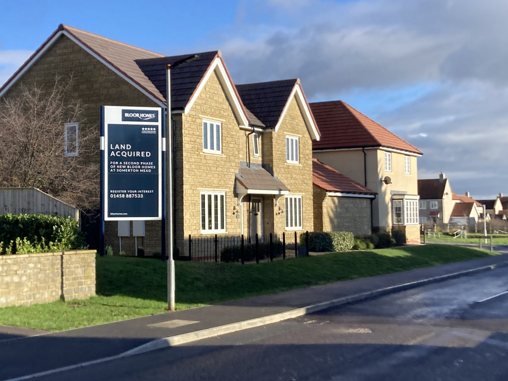 Entrance To The Somerton Mead Development On Bancombe Road In Somerton. CREDIT: Daniel Mumby. Free to use for all BBC wire partners.