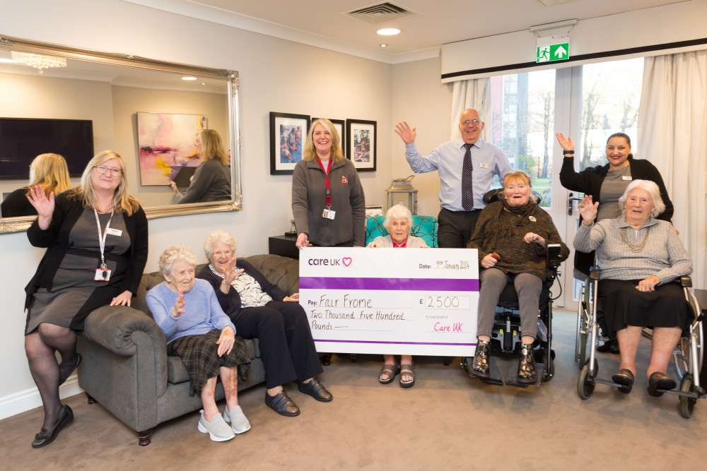 Rossetti House team and residents with Lenka Grimes from Fair Frome (image by Rossetti House) 