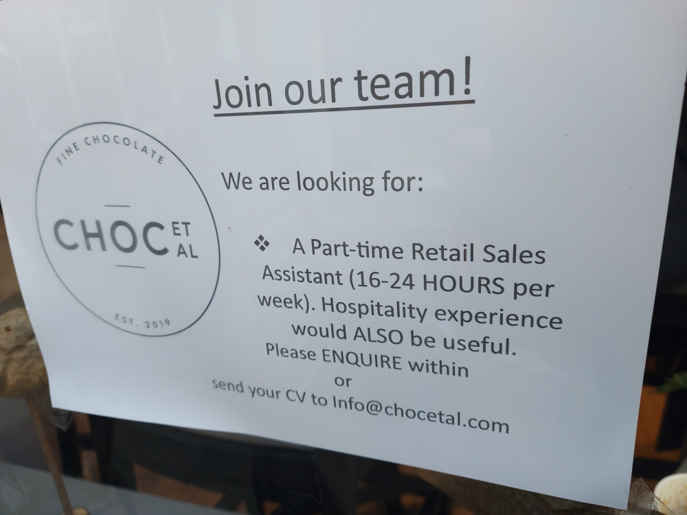 This chocolate shop on Cheap Street in Frome Choc et Al is looking for a part-time retail assistant ( image Frome Nub News) 