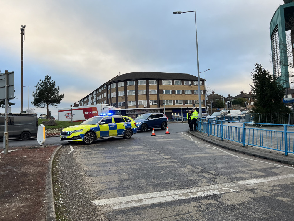 Police closed the A50 slip road in Meir this afternoon whilst crews were at the scene of the collision (Nub News).