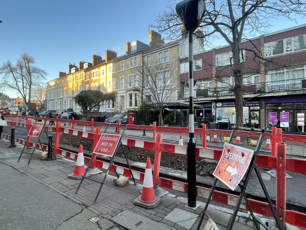 The road works on Friars Stile Road will be in place until February. (Photo Credit: Heather Nicholls).