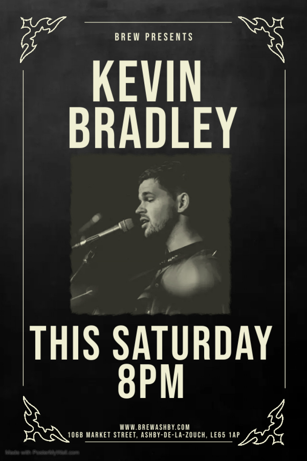 Live Acoustic Music with Kev Bradley at Brew, 106B Market Street, Ashby-de-la-Zouch