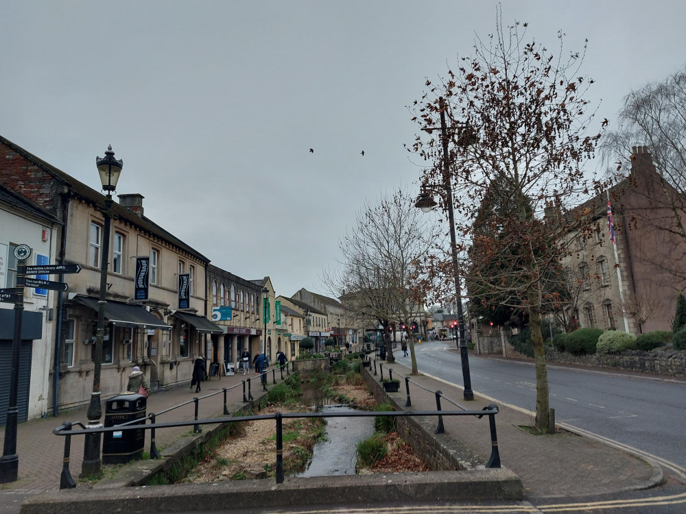 Midsomer Norton High Street January 12, image Midsomer Norton Nub News Midsomer Norton High Street January 12, image Midsomer Norton Nub News