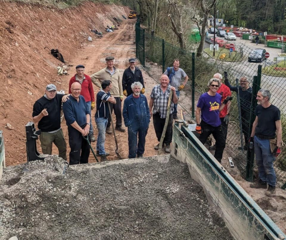 Construction Is Under Way Of An Extension To The Strawberry Line In Dulcote Near Wells. CREDIT: The Strawberry Line Association.