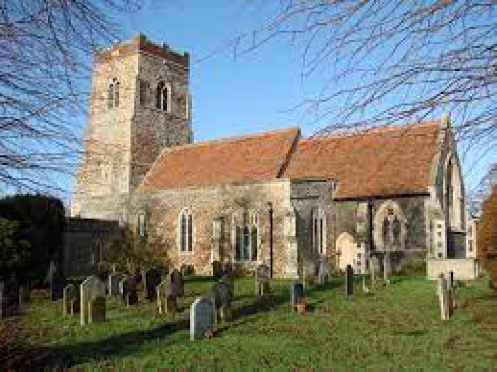 Service today at St Mary's Harkstead (Picture: Nub News)