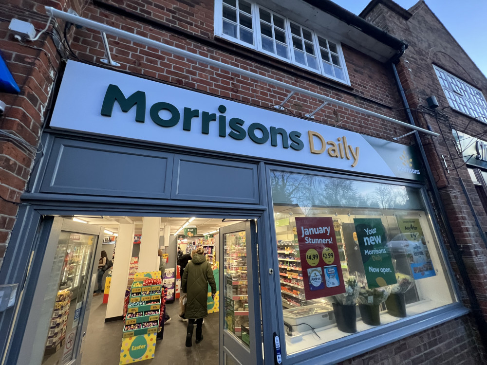 First Glimpse: New Morrison's Daily on site of former McColl's. CREDIT: Letchworth Nub News 