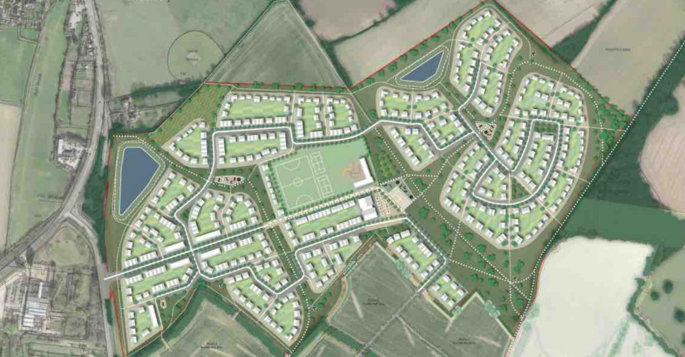 Plans have been submitted to build up to 900 homes near Graveley. CREDIT: Croudace