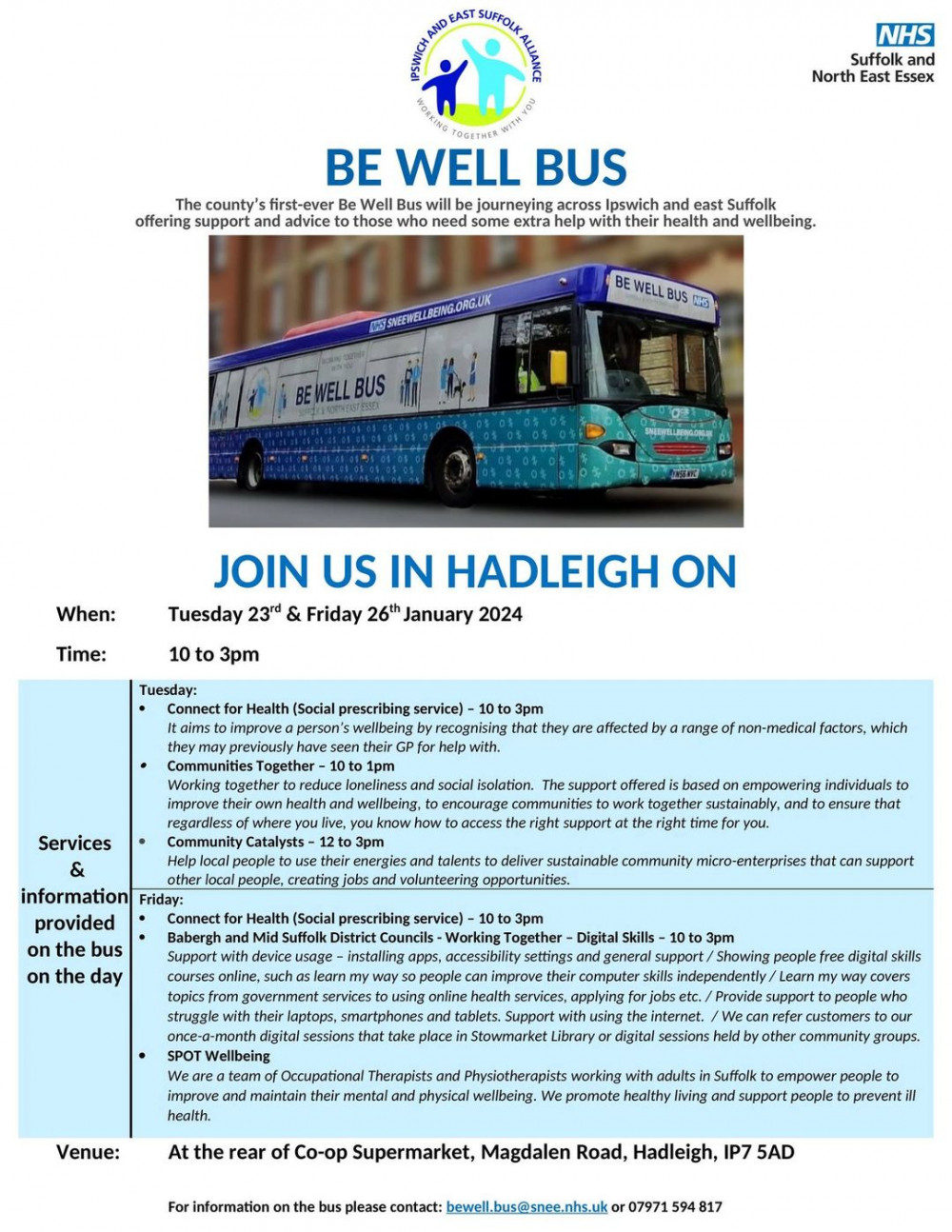 support and advice to those who need some extra help with their health and wellbeing.