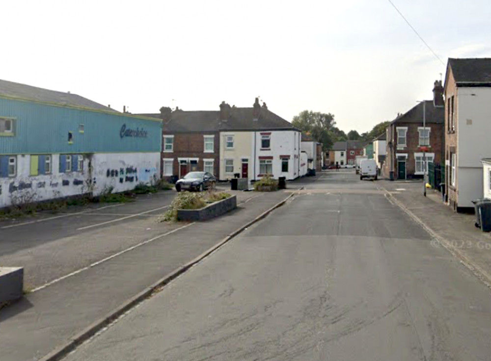 Firefighters were called to a deliberate fire on Portland Street, Hanley, at about 5pm yesterday (Google).