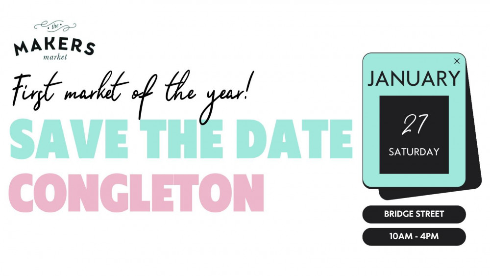 Save the date! Image credit: Congleton Makers Market. 