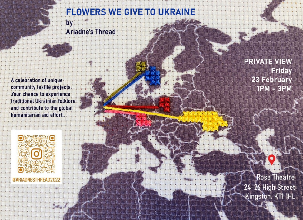 Flowers We Give To Ukraine Textile Exhibition by Ariadne’s Thread. (Photo: Supplied)