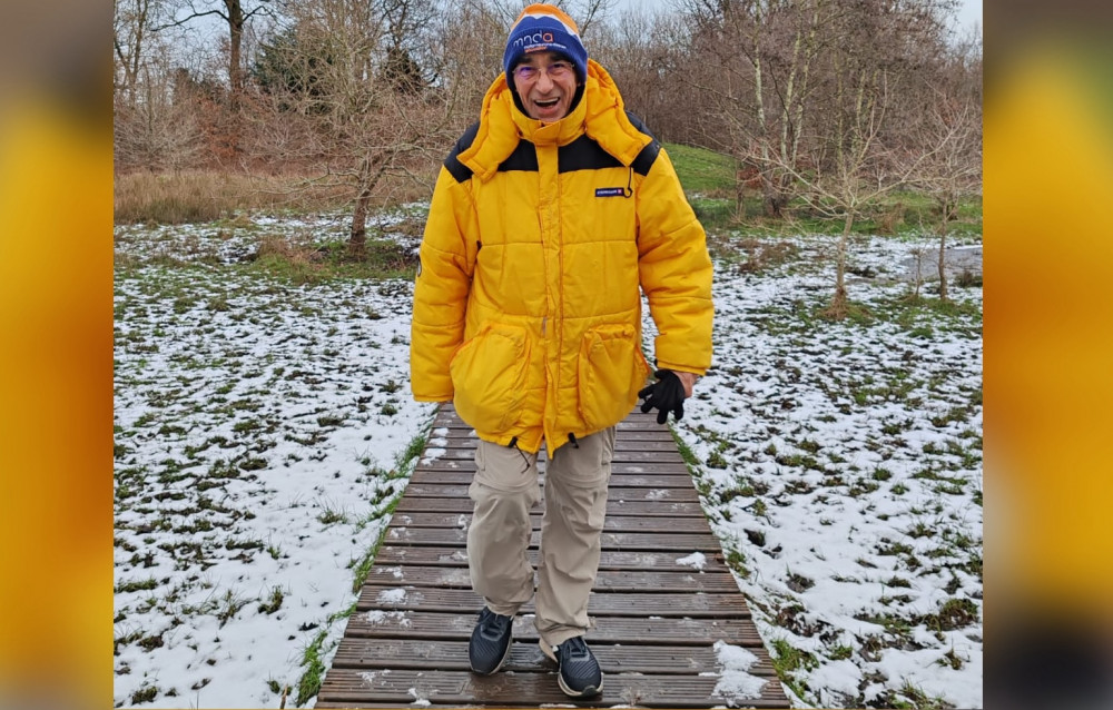 Smiling Stopfordian Mo Lamsehchi is walking 15,000 steps for 31 days straight, to raise funds for Motor Neurone Disease Association, after he was diagnosed with the disease last year. (Image - Mo Lamsehchi) 