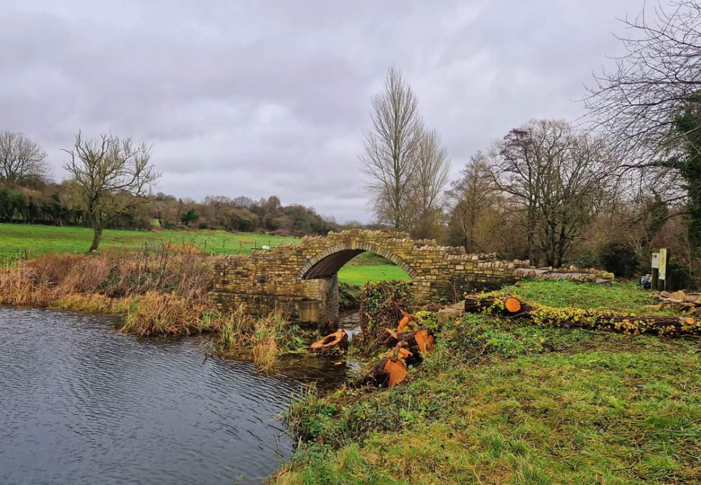 Dry Dock Bridge after tree removal at Paulton Basin, image  Paulton Basin