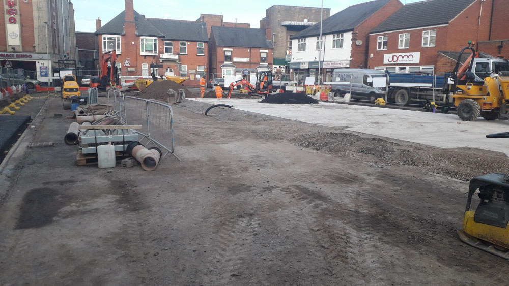 Marlborough Square is due to re-open in the Spring after the development work has been completed in Coalville town centre. Image: North West Leicestershire District Council