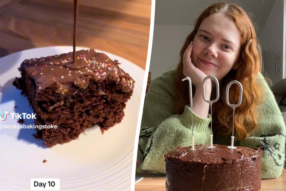 Becky, 24, began her career over lockdown, making and delivering cakes to her friends and neighbours (SWNS).